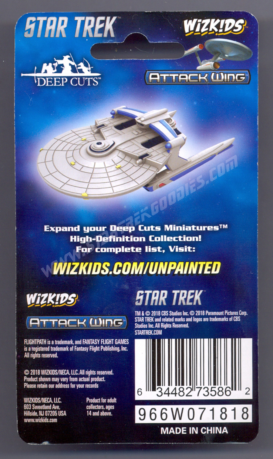 Star Trek Deep Cuts Unpainted Ships: Miranda Class | Table Top Miniatures | Miniature Market