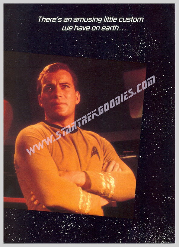 Classic Star Trek Captain Kirk Greeting Card 1985 #5519 NEAR MINT UNUSED 