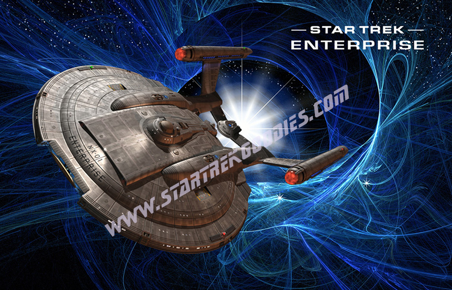 Enterprise NCC-1701 on Gold Star Trek POSTER U.S.S Original Series 17"x11"! 